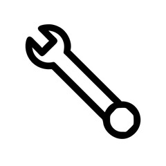 Spanner icon isolated on transparent background
