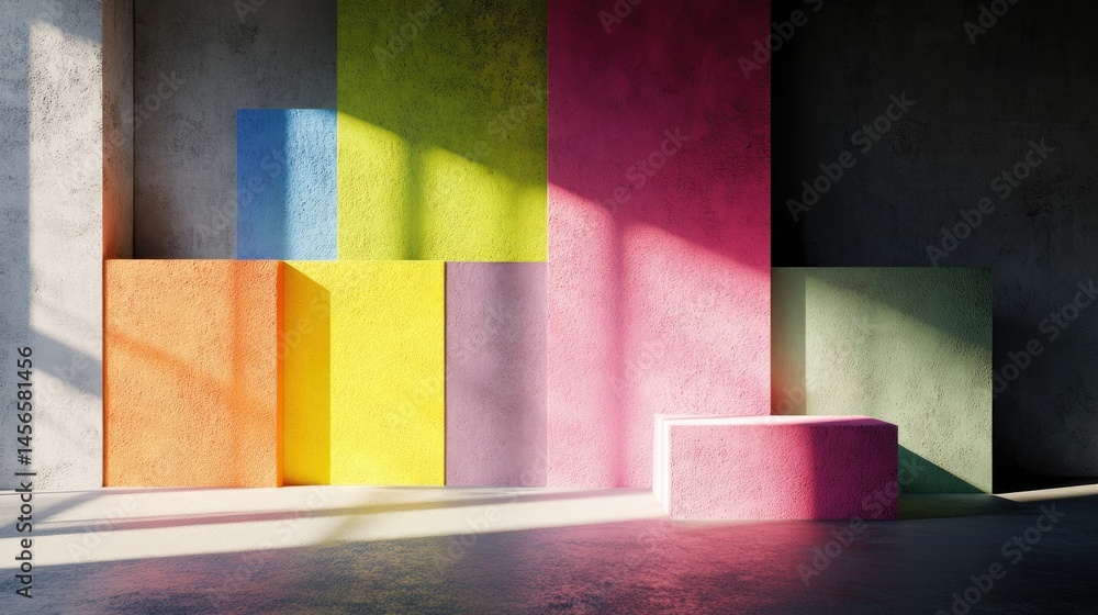Leinwandbilder smooth color transitions with grainy texture, creating a modern and stylish visual