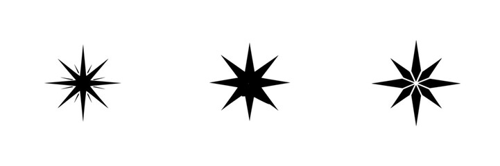Obraz premium Vector illustration of abstract black and white star shapes for design and decoration purposes