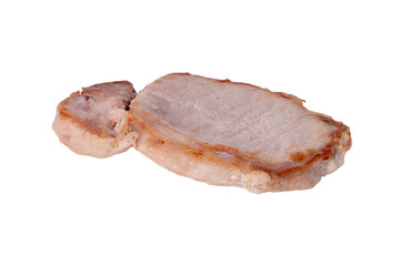 The Home made cooking grill pork isolat on white