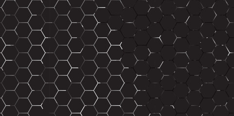 Black leather and metal honeycomb texture pattern with geometric hexagonal grid design