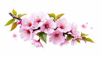 cherry blossom isolated on white