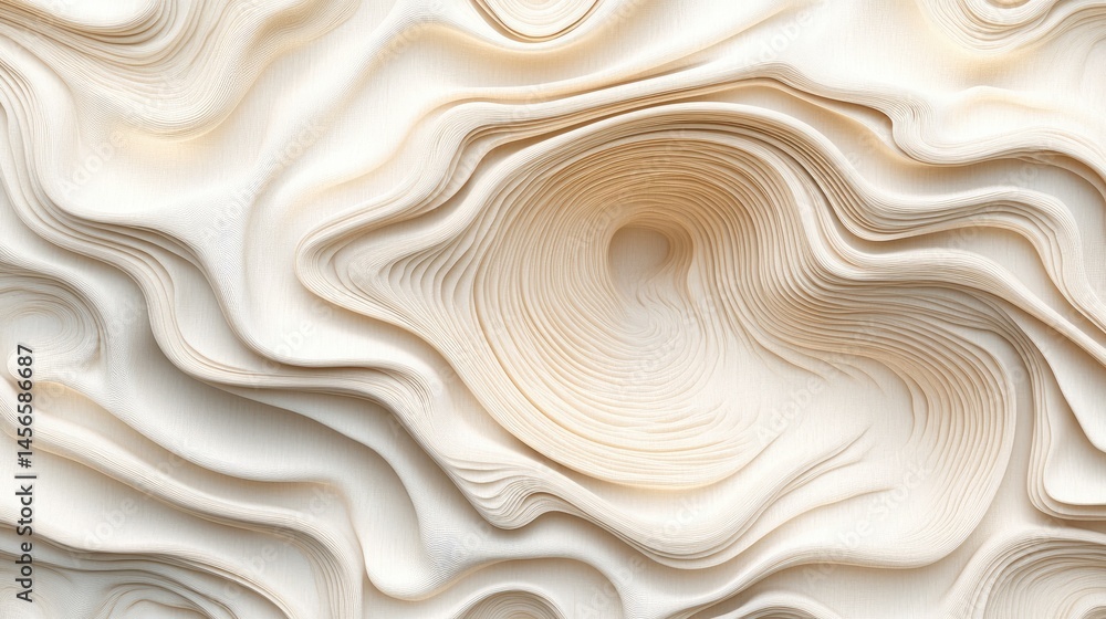 Poster abstract textured surface with fluid waves and soft lines