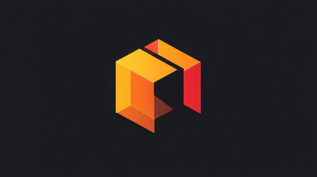Create a logo for a tech company using minimalistic shapes. 
