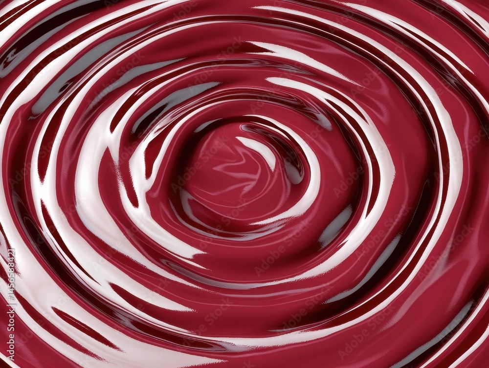 Poster abstract red swirl background with glossy texture and fluid appearance