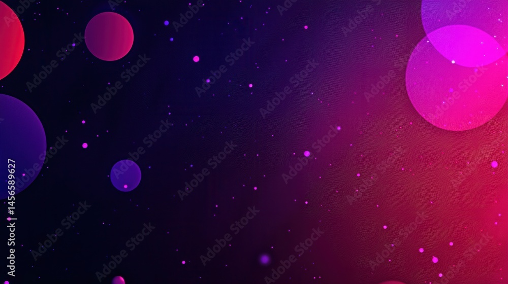 Poster vibrant colorful background with abstract circles and bokeh effects