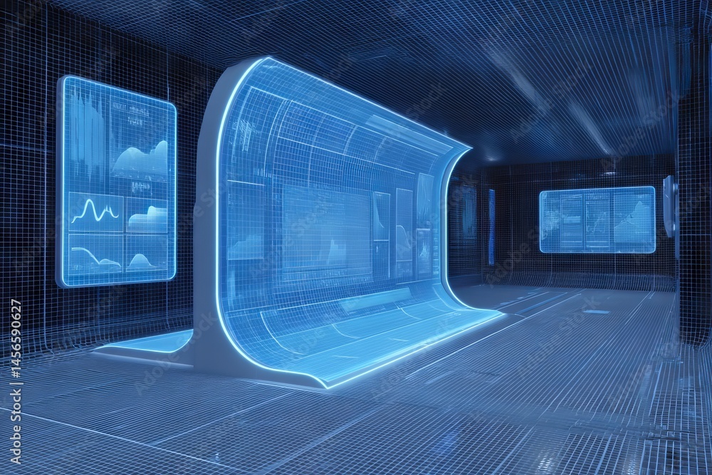 Poster the concept of aggregating big data from the internet is illustrated through a visual representation