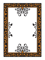 Traditional Scrollwork Ornamental Frames Vector Art Deco