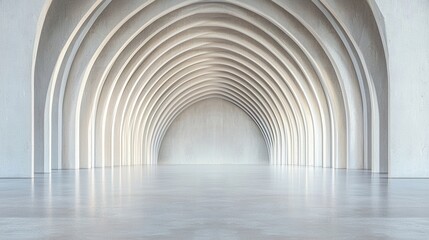 Naklejka premium Elegant Architecture with Arched Ceiling in Minimalist Space