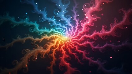 Fototapeta premium Ultra-unique abstract composition with radiant light flows