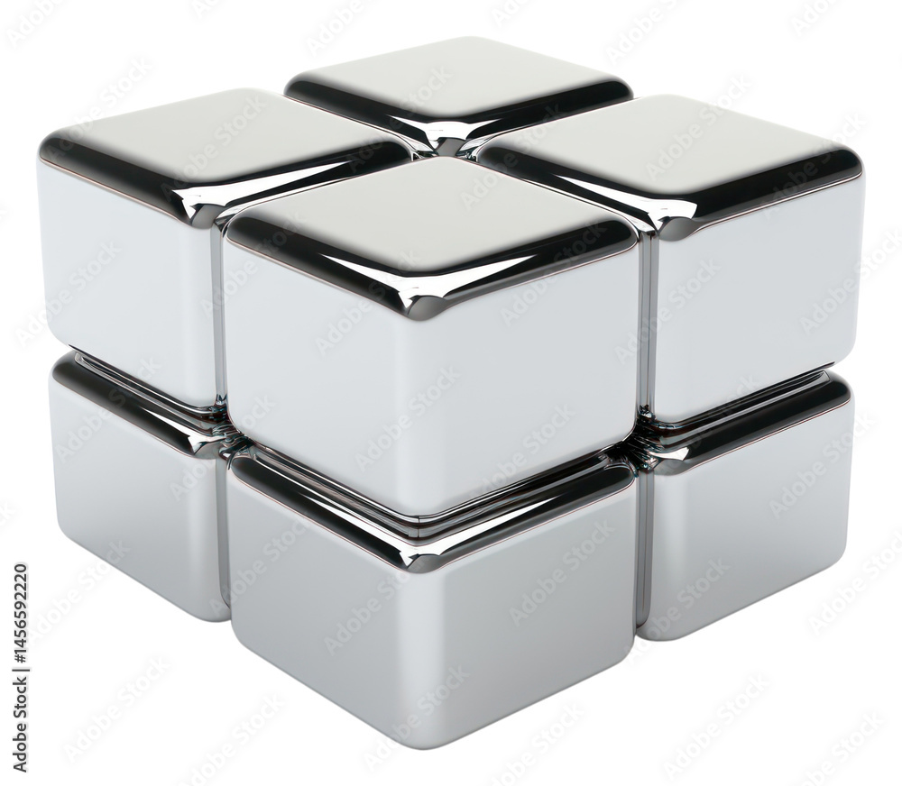 Poster png blockchain icon chrome material block white background puzzle.