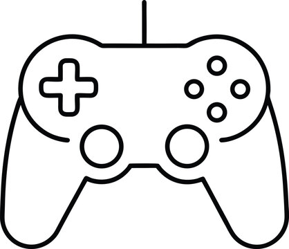 recommend clip art: game controller icon line art vector illustration
