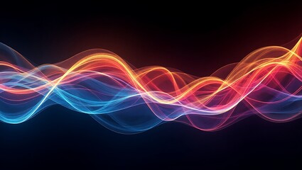 Naklejka premium Ultra-unique abstract composition with radiant light flows