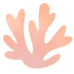 Obraz premium Summer Beach Gradient Clipart - Pink Coral