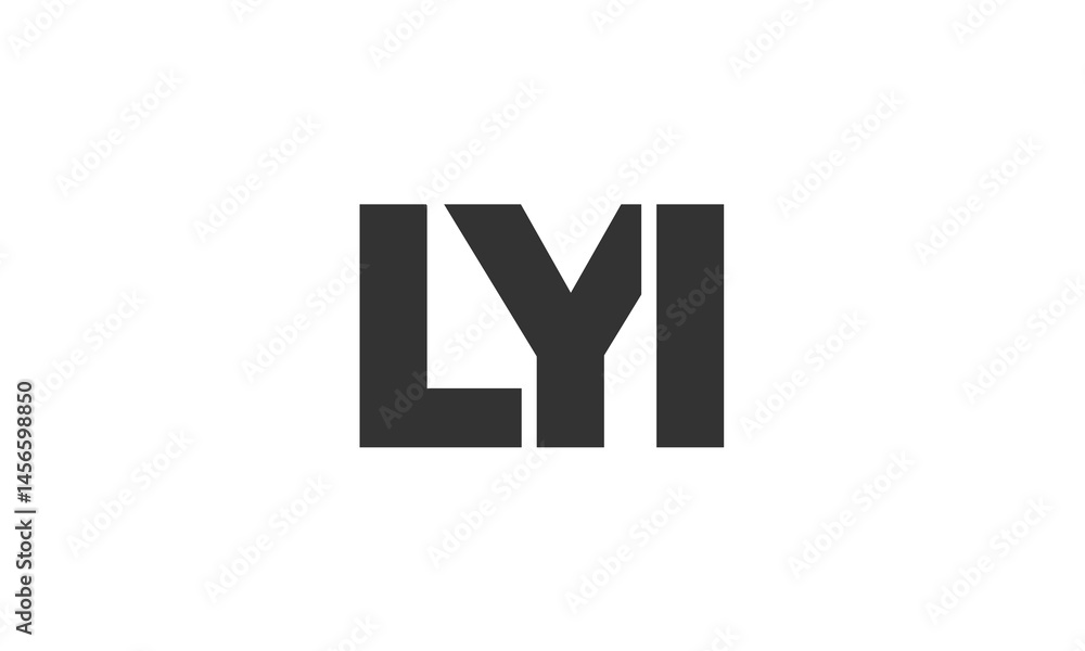 Fototapete lyi logo design template with strong and modern bold text. initial based vector logotype featuring s
