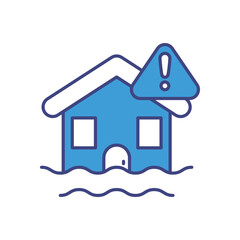 Flood Barrier vector icons stock illustration
