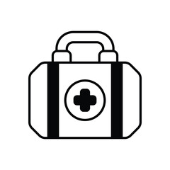 First Aid Kit vector icons stock illustration