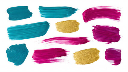 Abstract watercolor background with colorful paint splashes, Lines created by a brush