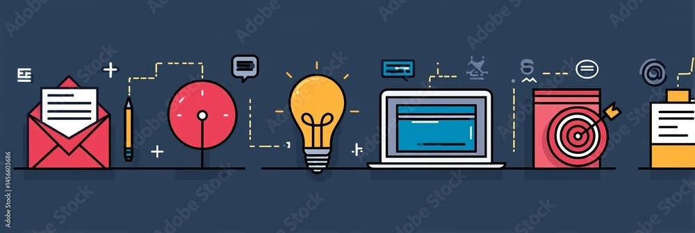 Poster this digital communication infographic is a four-panel infographic banner that showcases a variety o