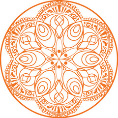 Beautiful flower art and mandala vector design