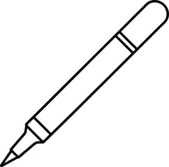 highlighter icon line art vector illustration