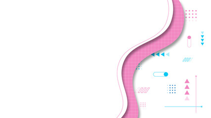 曲線のフレームと抽象的な図形の背景