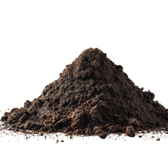 Pile Of Soil Descending On  isolated on a transparent background