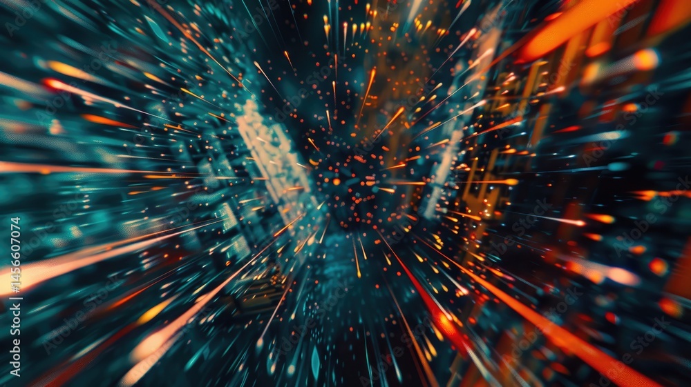 Aufkleber explore a mesmerizing 3d optical illusion featuring dynamic textures and vibrant colors. this abstra