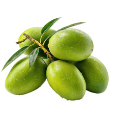 Vg Green Mangoes Cluster Of Unrip  isolated on a transparent background
