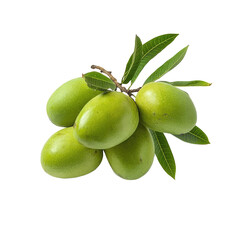 Vg Green Mangoes Cluster Of Unrip  isolated on a transparent background