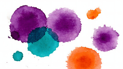 Abstract colorful watercolor design features hand-painted textures with artistic brush strokes and vibrant ink splashes