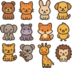 set of animal icons