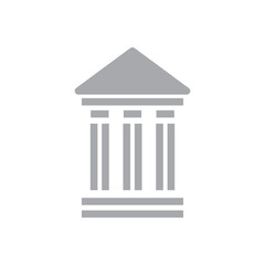 ancient greek column color icon