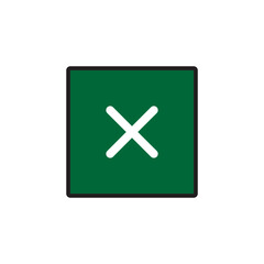 mathematical multiplication sign color icon