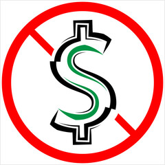 No Cash Dollar Icon M_2111002