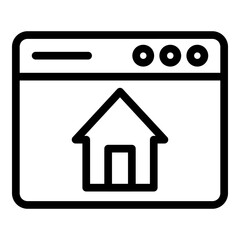 Home Page Vector Line Icon Design