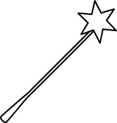 vector illustration of a magic wand