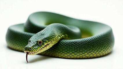 Obraz premium close up of a green snake