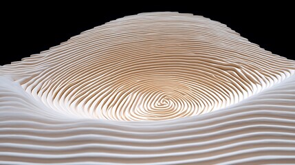 Abstract Beige 3D Landscape with Circular Crater Texture.