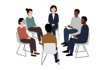 a group of business people having a meeting