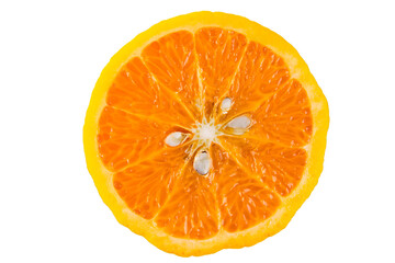 fresh orange sliced isolated on white, transparent background. png image