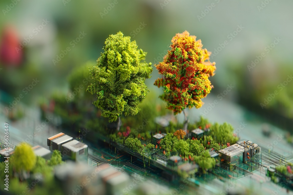 Poster the idea of green environment technology incorporates the use of generative ai