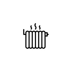 Heater logo icon flat vector design