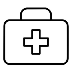 Obraz premium First aid kit icon on white background vector Vector icon