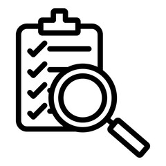 Audit Vector Line Icon Design