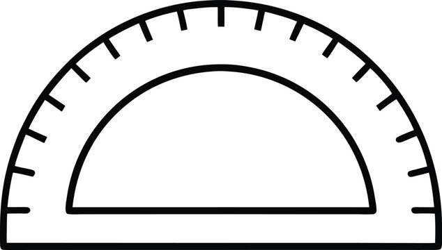black and white protractor