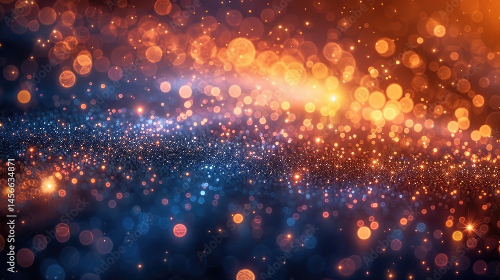 Poster abstract picture vibrant particle scatter around create seamless pattern with beautiful color backgr