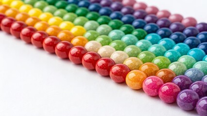 Rainbow Colored Beads Close-up Photography of Colorful Stone Beads in a Row, Jewelry Making, Gemstone Beads Jewelry, Beads