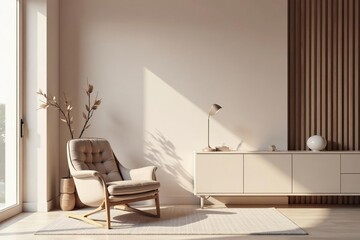 Subtle geometric shapes in muted tones create a calming, minimalist interior design repeat , neutral, background pattern