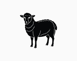 silhouette of a sheep